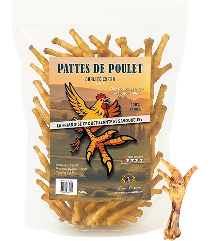 Pattes De Poulet - Friandise Pour Chien - 100 % Naturel, Un Seul