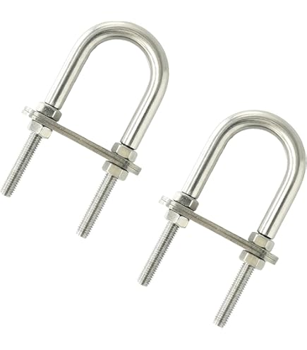 Ronde U-bout 304 Roestvrij Staal M12 × 150 Mm - U-vormige Bouten Met Zeskantmoer En Plaatwasmachine Leidingleiding Kabelbuisbeugels Boottrailer 1 Stks