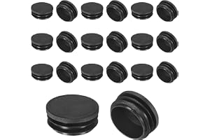 M METERXITY Runda hål i plast 1,65 tum (42 mm) OD slangändlock 20 st | För 40 mm ID runda rör, för uteplats/stolar/staket, metallrör benlock, möbler rörinlägg glidare