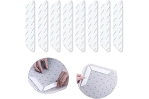 SSKHE 24 pezzi antiscivolo per tappeti bifacciali lavabili adesivi riutilizzabili per moquette e pavimenti duri (bianco)