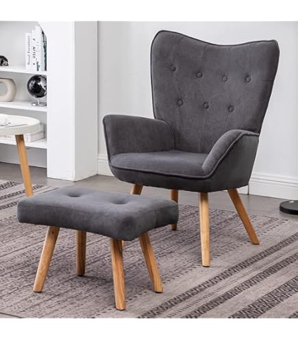 Sedia A Dondolo HomeMiYN In Velluto - Poltrona Reclinabile Per Allattamento, Moderna, Colore Caramello - Foto 10