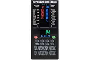 KOTO DARTS KOTO – Marcador de Dardos Electrónico con 40 Juegos, Pantalla de Puntuación, Apto para 8 Jugadores, Incluye Fijación a la Pared, Funciona con Pilas