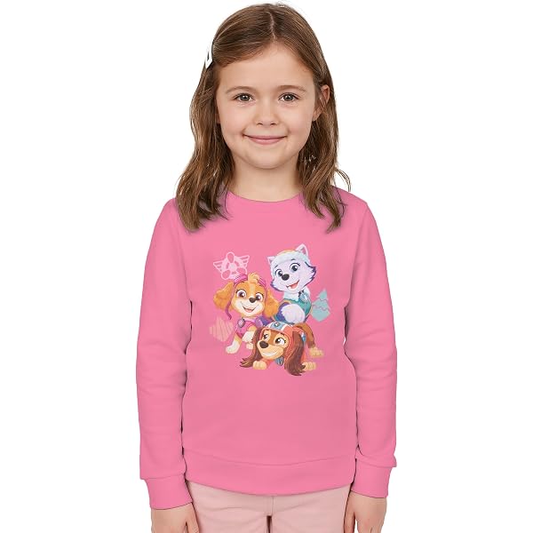 PAW PATROL Abito Bambina A Maniche Lunghe Con Skye Ed Everest – Cotone Morbido, Taglie 98-128