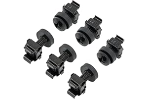 BIGtec śruby mocujące nakrętki klatkowe, zestaw montażowy M6 do szafek o średnicy 25 cm i 45 cm, sieć, śrub, stojak, klatka, nakrętki Opakowanie 20 szt.