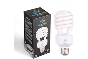 Aqua-Terra Lighting UVA UVB 26w Tropical 5.0 Lampadina ideale per acquari/terrari con tartarughe, rane, serpenti e uccelli, attacco a vite standard E27, ideale per effetto luce solare naturale