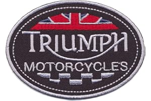 BYUP 6 Piece Motorcycle Patch Iron-On Black Medium Child Motorcycle Embroidered Patch