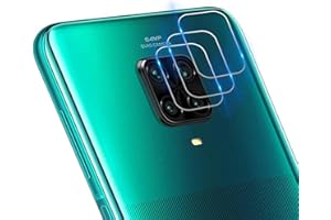 NOKOER Kamera Glas Schutzfolie Kompatibel für Xiaomi Redmi Note 9 Pro, [3 Stück] Ultradünnes Gehärtetes 2.5D Kamera Schutzglas, 360 Grad Schutzkamera- Transparent