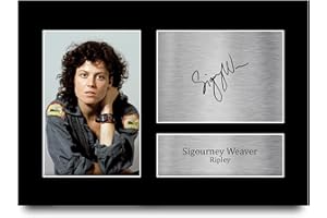 HWC Trading A4 Sigourney Weaver Alien Regali Stampati Autografo Firmato Immagine Per Gli Appassionati Di Memorabilia Di Film - A4 Incorniciato