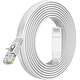 TBMax Flat 5m Ethernet Cable Cat6 High Speed Gigabit Lan Cable 1Gbps RJ45 POE Network Cable - Short Internet Patch Cable for 