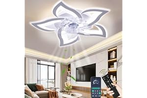 Wildcat Ceiling Fans with Lights, Modern LED Dimmable Ceiling Light with Fan and Remote Control, Quiet, Creative 5 Lights Design, Ceiling Fan for Bedroom, Kitchen, Dining Room