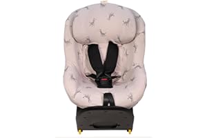 JYOKO Kids Funda de algodón para Silla de Coche Compatible con Maxi Cosi Pearl 360 y Mica Pro I-Size (Giraffe)