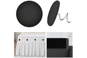 MIOULE 24 Pcs Upholstery Tacks Headliner Pins Fabric Covered Button Twist Pins for Sofa，Armchair Caddies, Armrest Covers,Bed Skirts, Slipcovers, Headliners Furniture（Black）