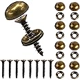 8Pcs Brass Decorative Screws with Caps, Self Tapping Screw Decorative Cover, cabinet Doors and Windows Screws Fastener, Mirror Screws, Wood Handcrafted for Furniture Fixing(15mm)