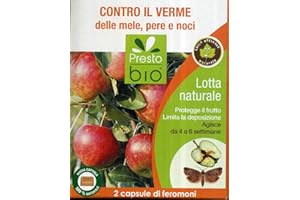 Presto Bio Ferormoni per la Cattura di Vari Insetti, da Usare con Le apposite trappole, Confezioni da Due Capsule (Verme delle Mele, PERE E Noci)