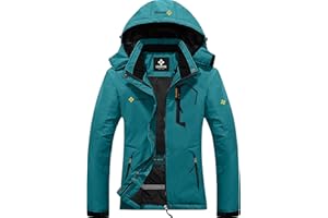 GEMYSE Donna Giacca da Sci impermeabile montagna Giacche Pile invernale antivento Cappotto con Cappuccio