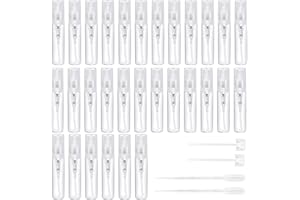 PEAKTOP 30 Flacons Vaporisateurs Vide 3ml, Mini Fine Brume Bouteille de Pulvérisation, Spray Vide en Plastique Transparent, Echantillon Parfum Spray pour Cosmétique Voyage Aromathérapie