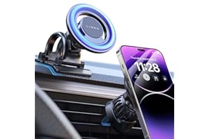 LISEN 2023 𝗨𝗽𝗴𝗿𝗮𝗱𝗲 Compatible Magsafe Suport Telephone De Voiture Aimant Magnetique Porte Telephone Universal Ventilateur Téléphone Voiture pour iPhone 15 Pro Max Plus14 13 12 Mini