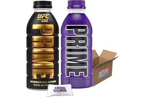 Prime - UFC 300 500ml + Grape 500ml - Energy Hydration Drink Bundle Boxed Treatz