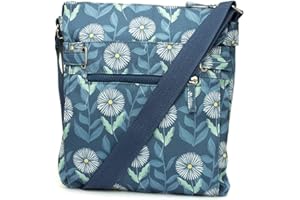 SHOE ZONE Lilley Florrie Blue & Floral Print Handbag