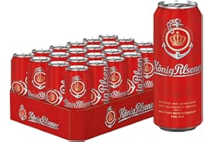 KÖNIG PILSENER | Dosen-Bier (24x 0,5l) | Erfrischender Geschmack & Premium-Qualität | Speziell ausgewählter Hopfen | Nach Deutschem Reinheitsgebot Gebraut