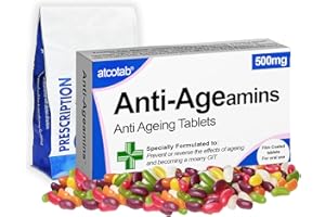 ATCOTAB Funny Rude Joke Anti Ageing Jelly Beans Pill Box, Gag Gift Funny, 30th 40th 50th 60th Birthday Gifts for Grandad Dad Birthday Gifts for Men Gifts for Women