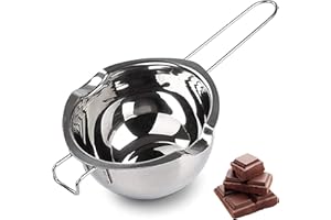DHER 600ml Cioccolato Pentola Bagnomaria in Acciaio Inox Melting Pot Sciogliere Il Cioccolato Fondente Burro Melting Pot Acciaio Inossidabile Scioglie Burro, Formaggio, Caramello, Caramelle E Cera