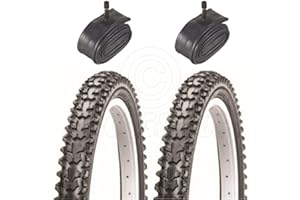 Vancom 2 Bicycle Tyres Bike Tires - Mountain Bike - 18 x 1.95 - With Schrader Tubes