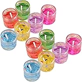 Aile Craft Unscented Jelly Candles, Tea Lights for Aromatherapy, Smokeless Decorated Cute Little Glass Jelly for Home Décor, 