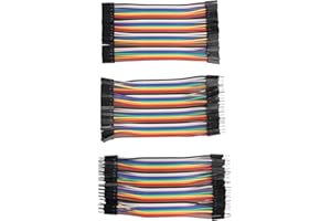 ZDE - Kit cavetti jumper dupont multicolore, 120 pezzi, 40 pin, compatibile con tagliere Arduino e Raspberry Pi, 10 cm