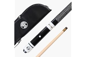 Jonny 8 Ball Hardwood 4 Piece Adjustable Snooker Pool Cue and Padded Soft Case Set with 4 x 11mm Screw Tips