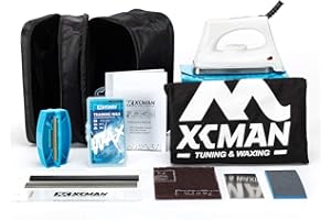 XCMAN Kit Complet d’accordage et de fartage pour Skis, Snowboard avec Fer à Farter, Fart Universel, affûteuse de carres, raclette pour Fart Ptex