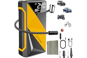 SYTUNG Inflator do Opon 150PSI Bezprzewodowa Sprężarka Powietrza do Opon z Skumulatorem 6000mAh Cyfrowy Eyświetlacz LED, Odpowiednia do Opon Drogowych i Innych Napompowanych Pojazdów