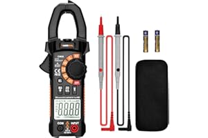 Tankools Pinza Amperimétrica 6000 Cuentas,NCV Multímetro Digital,Voltímetro, Tester para Corriente CA, Voltaje CA/CC, Resistencia, Frecuencia, Capacitancia, Continuidad, Diodos de Prueba