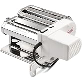 Girmi IM91 Electric Pasta Machine, 90 W, Stainless Steel Body, 2 Speeds and Pulse, 2 Interchangeable Accessories, 5 Pasta For