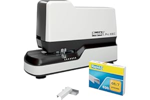 ‎RAPID Rapid Pro 90EC Elektro-Tacker, schnelles & kontaktloses Heften, Hochleistungs-Heftgerät, ideal für Büros, inkl. 630 Heftklammern, bis zu 50 Blatt, Weiß, 20942901