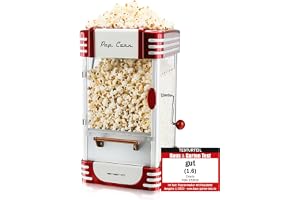 Emerio Popcornmaskin POM-120650, non-stick belagd behållare även lämplig för söt eller salt popcorn, 360 watt, stor