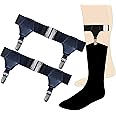 Dickie Bows Pair of Men's Single Clip Sock Suspenders (Black)