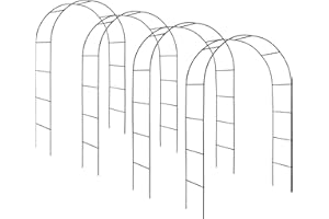 TecTake Rosenbogen Torbogen Rankhilfe Spalier | Metall | -Diverse Mengen- (4 Stück | Nr. 402661)