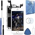passionTR White LCD Screen Replacement for iPhone 6S Plus 5.5 Inch Full Complete Digitizer Display Assembly with Front Facing Camera Proximity Sensor Ear Speaker Home Button Repair Tools Kit