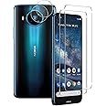 Aerku Pellicola Vetro Temperato per Nokia 8.3 [2 Pezzi] + Pellicola Fotocamera [2 Pezzi], 2.5D Ultra Sottile HD Anti Graffi T