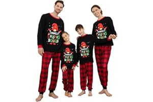 Neufigr Family Christmas Pyjamas Set,Matching Christmas Pyjamas,Family Christmas Pjs for Women Men Kids Baby Dogs