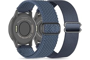 Wizvv Elastyczny, nylonowy pasek do zegarka Garmin Vivoactive 4 Band/ Venu 2/ Venu 3, pleciony pasek typu loop, 22 mm, rozciągliwy, do Forerunner 945/265/255/255 Music, dla mężczyzn i kobiet