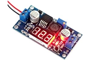 DollaTek LM2577 convertidor del Alza DC 3-34V 4-35V a 5V / 12V Paso Ascendente Ajustable voltios Regulador con el módulo de Fuente de alimentación del Monitor LED Rojo del voltímetro del Voltaje