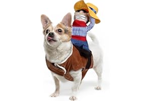 CUEMOON Hundekostüm Weihnachten,Killer Doll Fancy Dress Up Spooky Outfit, Für Weihnachten, Partys Klamotten Bekleidung Hundepullover Mode Outfit,L