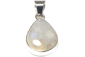 ART GECKO MOONSTONE Sterling Silver 925 Gemstone Pendant