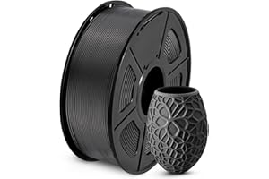 SUNLU PLA 3D Printer Filament, Neatly Wound PLA Filament 1.75mm, Dimensional Accuracy +/- 0.02mm, 1KG Spool 2.2lbs. (Black)