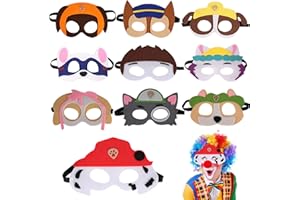 LUKIUP máscaras de fieltro, máscaras de fiesta para niños, máscaras de animales marinos de fieltro con cuerda elástica para cumpleaños infantiles, fiestas temáticas, cosplay, fiestas