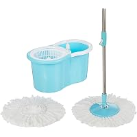 Presto! Spin Mop, Oval Bucket with Plastic Basket, 2 Refills