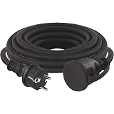 EMOS Extension Cable IP44 5 m, 1 Schuko, Waterproof, Shock, Oil, Temperature, 230 V 16 A 3680 W, Rubber H07RN-F3G 1.5 mm&sup2;, Ou