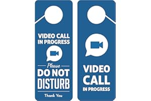 CLEVER SIGNS Business Design Türschild mit Aufschrift "Video Call in Progress Do Not Disturb", doppelseitig, ideal für Online-Sessions und Meetings, Online-Kurse, Heimbüros, 2 Stück